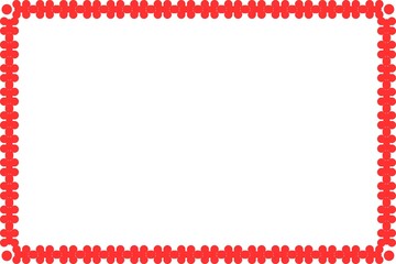 Unique Red Frame, Photo Frame, Border Frame with White Background, Amaizing Frame