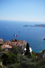 view of the sea from the castle