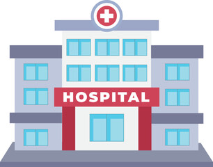 Hospital Building Illustration