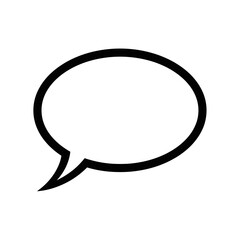Simple Black Speech Bubble Icon