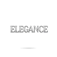 Elegant Silver Word Art with Shadow Effect on White Background
