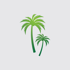 Palm tree summer logo template