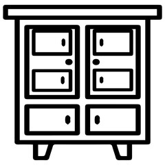 Cabinet black icon