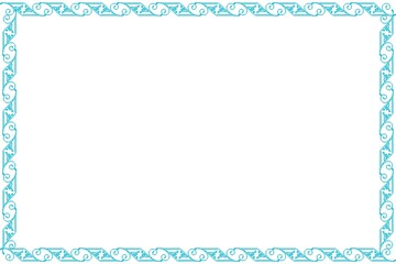 Unique Blue Frame, Photo Frame, Border Frame with White Background, Amaizing Unique Frame