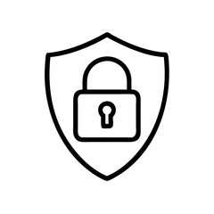 Lock Shield Icon for Cybersecurity, Data Protection, Privacy and Security