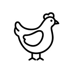 Poultry Icon for Farming, Agriculture, Chicken, Eggs and Livestock