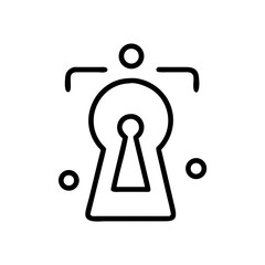 Keyhole Icon for Security, Privacy, Lock, Access Control and Protection