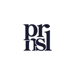 Stylish Overlapping Text Logo Design