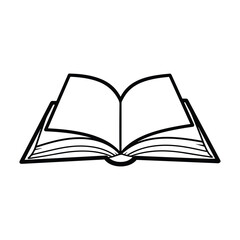 Open book graphic symbol knowledge learning education reading storytelling information wisdom