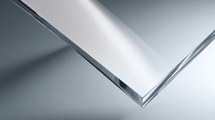 Transparent, shiny glass sheet. Transparent plastic panel. Glare and reflections on the transparent surface. Showcase. Cut out Stock Illustration