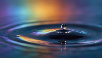 Vibrant water droplet impact