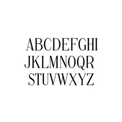 Complete Uppercase Alphabet Displayed in a Serif Font