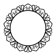 Elegant ornamental mandala border design