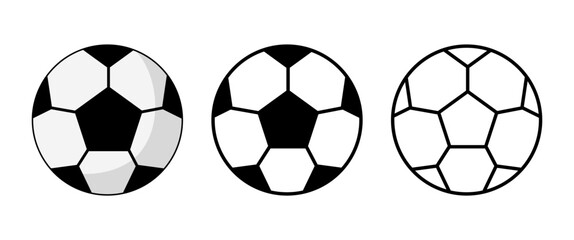 Football Icon Set Collection in Flat and Minimal Style.
