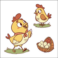 Simple cute kawaii birds seamless pattern, background. Kids, children cartoon illustrations