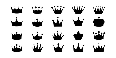 Crown icon set