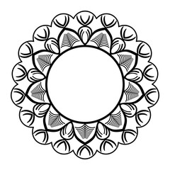 Elegant ornamental mandala border design