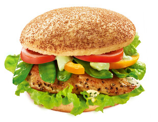 Burger, Ciabatta, salad