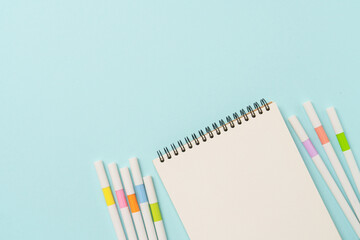 Drawing tools. Sketch book and markers or colored liners.