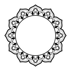 Elegant ornamental mandala border design