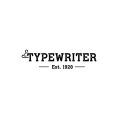 Typewriter Logo Design with Established Date