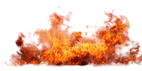 Fire Flames PNG Isolated Collection – Realistic Orange Red Flames Transparent Background