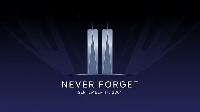 Never forget 911 memorial twin towers