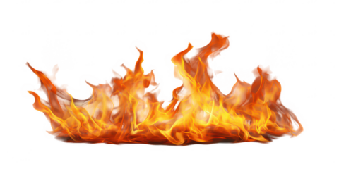 Fire Flames PNG Isolated Collection – Realistic Orange Red Flames Transparent Background