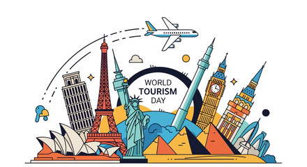 World Tourism Day Iconic Landmarks Around the Globe, Celebrating Travel and Exploration