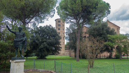 park  of the basilica of sant'apollinare in classe in ravenna, emilia romagna, italy