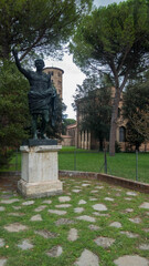 park  of the basilica of sant'apollinare in classe in ravenna, emilia romagna, italy