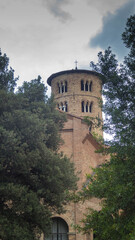 tower of the basilica of sant'apollinare in classe in ravenna, emilia romagna, italy