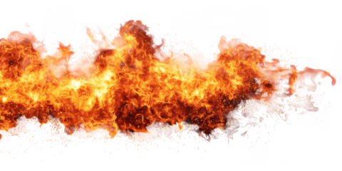 Fire Flames PNG Isolated Collection – Realistic Orange Red Flames Transparent Background