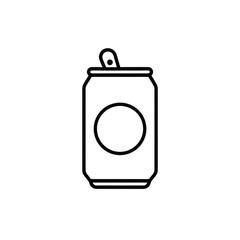 Obraz premium Aluminum Can Icon Simple Line Art