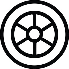 Fototapeta premium Abstract geometric circular design symbol representing industry technology and precision mechanics