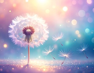 Obraz premium A dandelion in a soft light