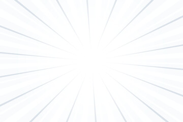 Obraz premium Chrome gray background with white sun ray. Pattern of starburst. Abstract texture with light of sunburst. Radial beam of sunlight. Retro background with flash. Design of sunbeams. Vector.