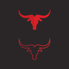 Modern stylish bull head vector logo icon design for sport and business branding