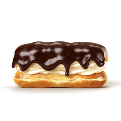Obraz premium Chocolate Eclair with Cream Filling