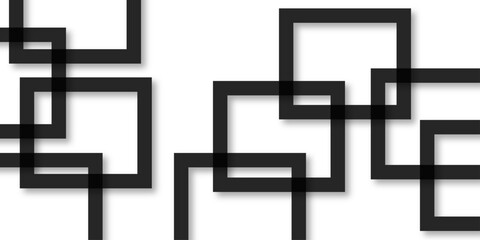 Abstract black lines on white background. luxury white geometric random lines with pattern. Modern white transparent material in triangle and squares shapes. abstract background vector illustration.