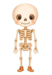 Cute Halloween Skeleton, Spooky Skeleton Character Illustration