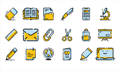 Back to School Doodle Collection - Icons for Education, Study Tools & School Supplies