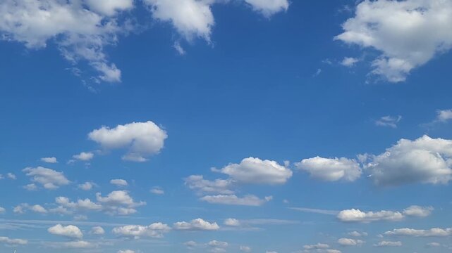 blue sky with clouds time-laps