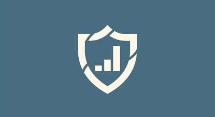 Data Protection Shield: Secure Technology and Finance Symbol.