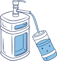 vector illustration of a spray can