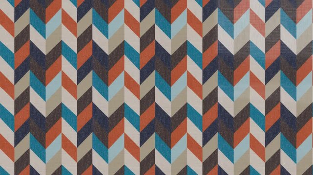 Abstract felted animation of textile jacquard pattern