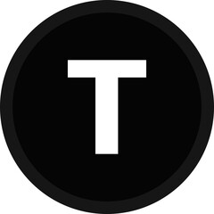 Plastic Credit Token Flat Icon. Black and white vector symbol for environmental finance, blockchain, and sustainability. Minimalist crypto token glyph.