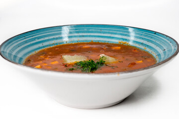 tomato soup in a bowl