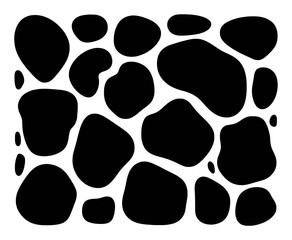 Black and White Irregular Blob Pattern Background