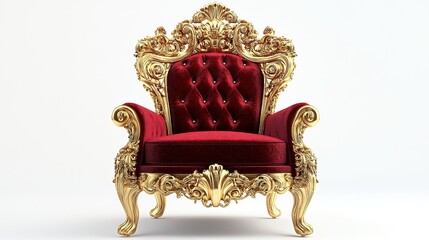 Luxurious chair on white background